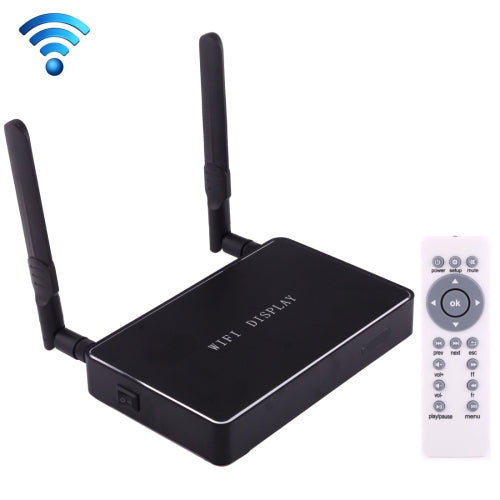 Wireless Dual Band 2.4GHz + 5GHz WiFi Display Multi-screen Interactive with Remote Controller & Antenna, Support Android & iOS Devices DLNA / Airplay / Miracast(Black)   Lead Time: 2~5 Days.