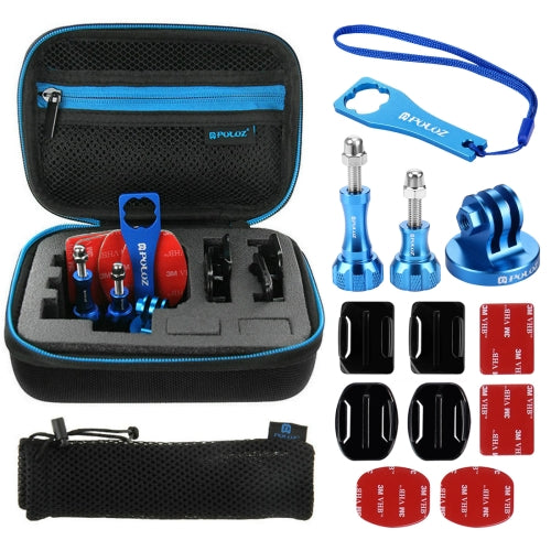 PULUZ 13 in 1 CNC Metal Accessories Combo Kit with EVA Case Screws  Surface Mounts  Tripod Adapter  Storage Bag  Wrench for GoPro HERO5 4 Session 4 3  3 2 1