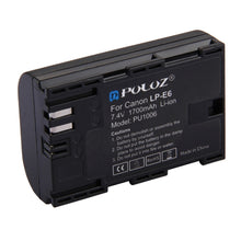 Load image into Gallery viewer, PULUZ LP-E6 7.4V 1700mAh Li-ion Battery for Canon 5D Mark II III IV 5D2 5D3 5D4 5DS 5DS R 6D Mark II 7D Mark II 6D 7D 80D 70D 60D 60Da