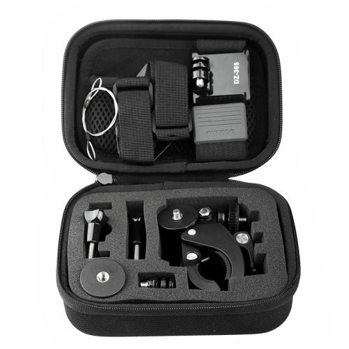 Dazzne 7 in 1 Cycling Kit Helmet Strap + 3-way Pivot Arm and 4 x Screws + Handlebar + Portable Case + Adapter + Wrist Strap Gopro Accessory Kit (KT-106)