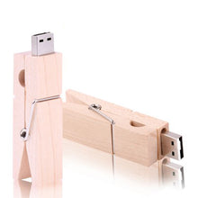 Load image into Gallery viewer, 2 GB Wood Clip Style USB Flash Disk   Lead Time: 1~3 Days.