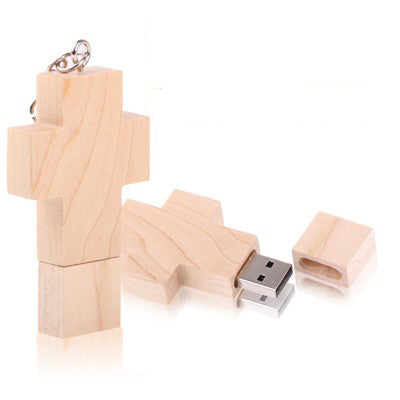8 GB Wood Cross Style USB Flash Disk   Lead Time: 1~3 Days.