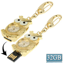 Load image into Gallery viewer, Noctua Metal Watch Keychain Style USB Flash Disk Golden (32GB)