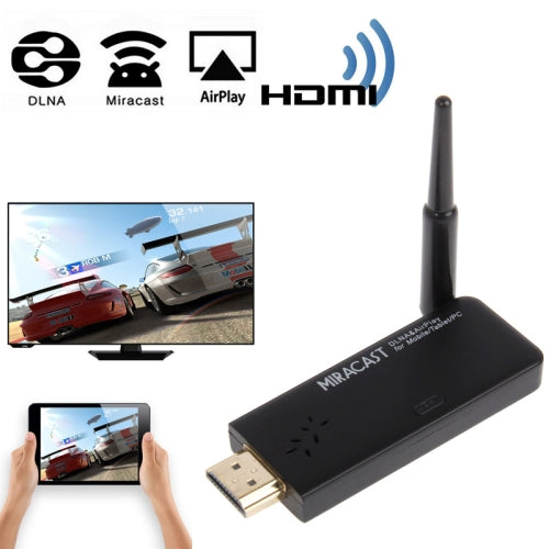 Hi763 WIFI Display Dongle Adapter Miracast DLNA AirPlay for Smartphone Tablet, Requires Android 4.0 or later(Black)