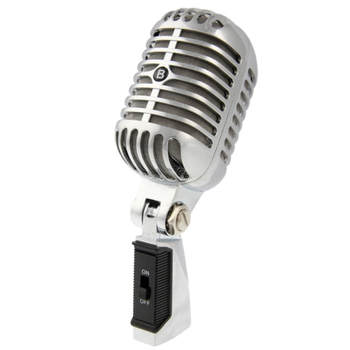 Professional Wired Classical Dynamic Microphone, Length: 18cm (Silver)   Lead Time: 2~5 Days.