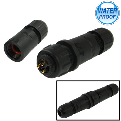 IP68 Shielded 3 Pin M14 Waterproof Connector, Cable Diameter: 2.5-7.5mm