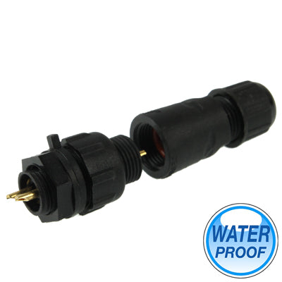 IP68 Shielded 2 Pin M14 Waterproof Connector, Cable Diameter: 2.5-7.5mm   Lead Time: 1~3 Days.