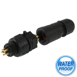 IP68 Shielded 6 Pin M14 Waterproof Connector, Cable Diameter: 2.5-7.5mm
