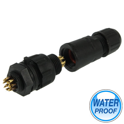 IP68 Shielded 8 Pin M14 Waterproof Connector, Cable Diameter: 2.5-7.5mm