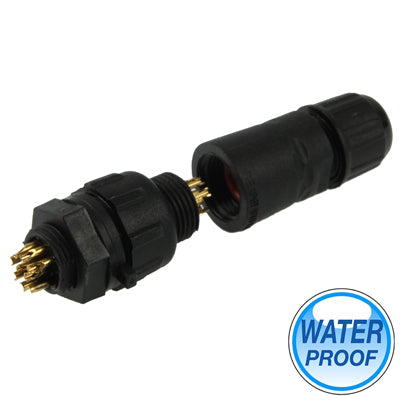 IP68 Shielded 9 Pin M14 Waterproof Connector, Cable Diameter: 2.5-7.5mm